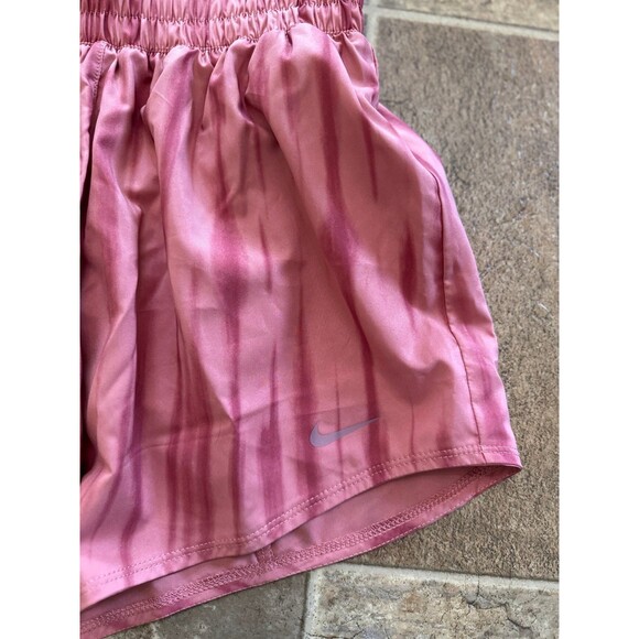 Nike One Dri-FIT High-Waisted Brief-Lined Printed Shorts Canyon Pink Size Small - Picture 6 of 12